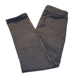 Massimo Fabbro Italy Black White Checked W/Pockets Stretchy womens Size 10 EUC